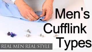 Types Of Mens Cufflinks  Cufflink Jewelry Style Overview  French Cuff Cufflink Wearing Tips [upl. by Akapol74]