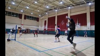 Badminton Korea Asansi Smashing Club 50B 30D vs 40C 40D [upl. by Loggia]