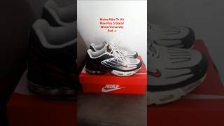 Meine Nike Tn Airmax Plus 3 BlackWhiteUniversity Red 👑 shorts viral nike tns unboxing yt [upl. by Lehcin]