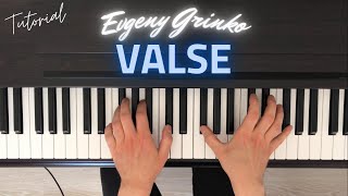 Evgeny Grinko  Valse  Piano Tutorial  Nasıl Çalınır [upl. by Woodhead]