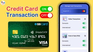 How To Activate SBI Credit Card Online Transaction  How To OnOff SBI Credit Card Transactions [upl. by Millford]