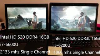 Intel 520 Graphics DDR3L vs DDR4 Yoga 260 vs Yoga 460 [upl. by Charla472]