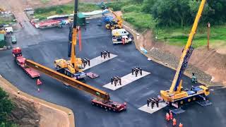 Network Rail Castleton Bridge beams delivered [upl. by Carissa]