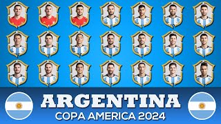 ARGENTINA Squad Copa America 2024  Argentina Squad  Copa America USA 2024 [upl. by Akinuahs763]