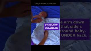 Swaddle a Newborn Baby Tutorial in 50 Seconds shorts [upl. by Nelav]