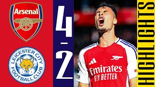 Arsenal vs Leicester 42  Highlights  Premier League 2425 Gabriel Martinelli Goal [upl. by Gautious]