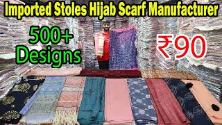 Mumbai Cheapest Stole Wholesale Market  Best Hijab Scarf Dupatta Manufacturer  Mohatta Market [upl. by Godard]