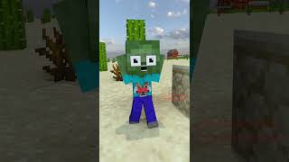 Zombie Encounters Iron Golem on Summoning Ritual  Baby zombie minecraft animations [upl. by Fritzie]