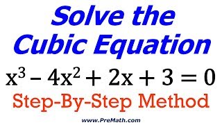 Solve Cubic Equations  Synthetic Division Method [upl. by Lossa]