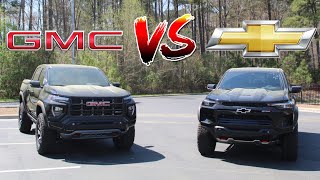 GMC Canyon AT4X VS Chevy Colorado ZR2  Which Midsize Off Road Truck Is Better [upl. by Balling]