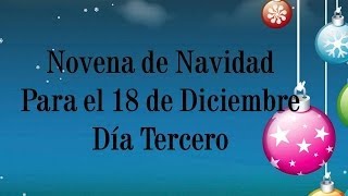 Novena de Aguinaldos Día Tercero 18 de Diciembre Por Alexander Montero O [upl. by Nannerb67]