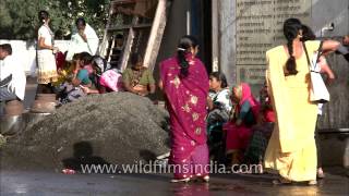 People walking the streets of Satara city Maharashtra [upl. by Lotsyrk560]