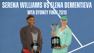 SERENA WILLIAMS VS ELENA DEMENTIEVA  2010 WTA SYDNEY FINAL [upl. by Nalek]