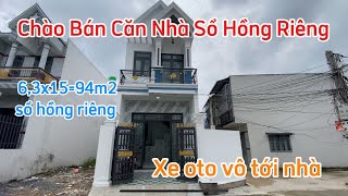 ✅ Bán Căn Nhà Sổ Hồng Ngay Ngã Ba Tân Kim Căn Nhà Gốc Gồm Một Trệt Một Lầu Dt 63x1594m2 [upl. by Nnov]