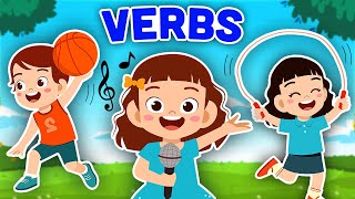 Learn About Verbs They Describe Actions  Grammar Songs For Kids  KLT [upl. by Cila]