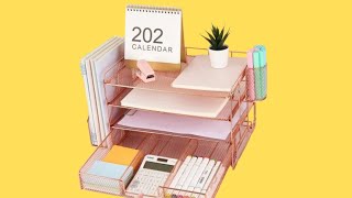 Gianotter Paper Letter Tray Organizer with File Holder 4Tier Desk Accessories [upl. by Goren946]