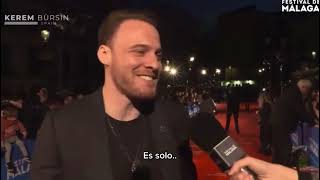 Kerem Bürsin interview at the Málaga Film Festival last night 🥰 [upl. by Yetsirhc9]