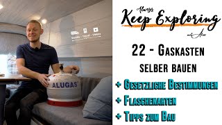 22 ‖ Selbst gebauter Gaskasten für den Van  DIY Campervan Selbstausbau [upl. by Aleahpar]