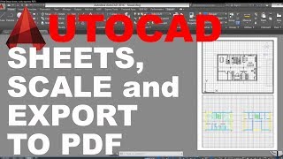 AutoCAD Print Setup  sheets scale export to PDF  Tutorial [upl. by Iorio]