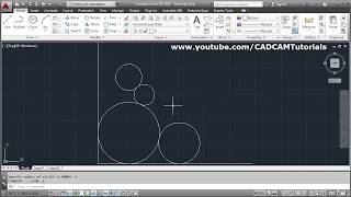 AutoCAD Circle Tangent to Two Lines amp Two Circles using Point amp Radius TTR [upl. by Giustina]