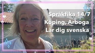 14724 Språkfika med promenad i Köping och Arboga Lär dig svenska svenskamedmarie [upl. by Salokin609]