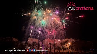 Fallas de Valencia 2024 Castillo Fuegos Artificiales Exaltación Fallera Mayor Infantil Crespo [upl. by Hiltan]