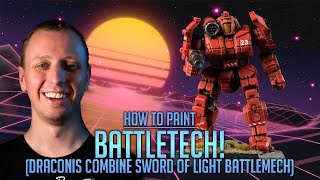 BATTLETECH How to paint Draconis Combine Sword of Light Battlemech [upl. by Keynes]