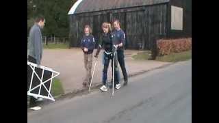 Training in ReWalk for London Marathon Claire Lomas [upl. by Orferd]