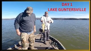 Bass fishing Guntersville Lake Day one on the water [upl. by Keil]