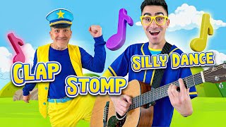 Stomp Clap amp Silly Dance Song  123Vinny  Fun Educational Videos For Kids [upl. by Aivatnohs484]