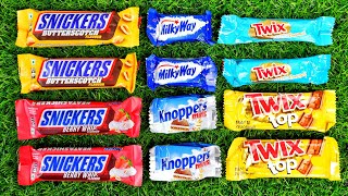 Satisfying video Asmr Opening Chocolates  Knoppers Asmr twix asmr lollipop asmr snickers [upl. by Albin786]