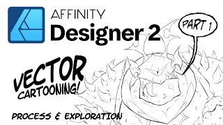 Affinity Designer 2 iPad  Mr Ogre Returns 1 Inking Begins [upl. by Galasyn]