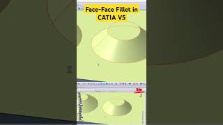 How to define a FaceFace Fillet in CATIA V5 3dmodeling catia catiasurfacemodelling catiadesign [upl. by Northrup999]