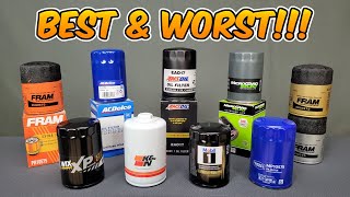 TEN oil filters compared  BEST amp WORST Cutups include WIX KampN AMSOIL Mobil1 more [upl. by Irrol112]