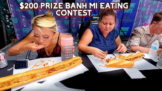 200 PRIZE BANH MI EATING CONTEST from Banh Mi Dealers in Anaheim CA RainaisCrazy [upl. by Otreblasiul]