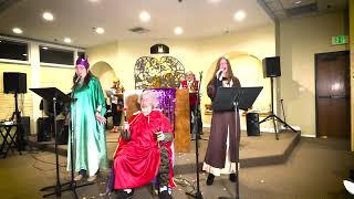 The First Annual Purim Dinner 2023  Rabbi Shira and Jenny Karr sing a fun Purim Megillah Mashup [upl. by Oliy656]