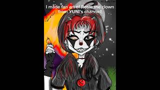 fan art of rosie yuckiyuni fanart clown capcut ibispaintx fire viral fyp [upl. by Haidabez660]