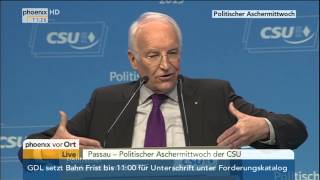 Politischer Aschermittwoch der CSU Rede von Edmund Stoiber am 18022015 [upl. by Brina]