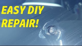 EASY  Car Windshield Star Repair  Using Repair Kit [upl. by Adiaz]