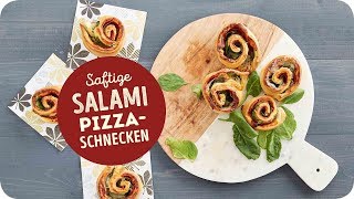 Rezept für saftige SalamiPizzaschnecken [upl. by Camp687]