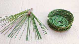 amazing table decorations making ashtray with pine needles Pineconya [upl. by Riker]