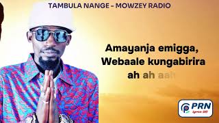 Tambula Nange  Mowzey Radio Official Lyrics Video [upl. by Gates]