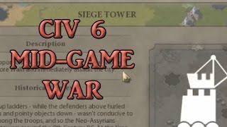 CIV 6 Strategy guide  Mid game war and support units [upl. by Yliram]