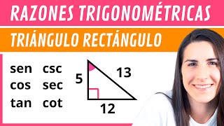 Hallar RAZONES TRIGONOMÉTRICAS de un Triángulo Rectángulo 📐 [upl. by Holmen]