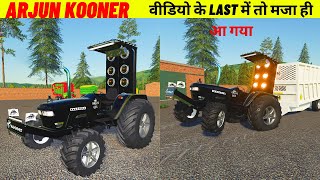 ARJUN KOONER FULL MODEFIED TRACTOR PULL LOADED TROLLY AND HARROW IN FS19 ARJUN KOONER [upl. by Fadden]