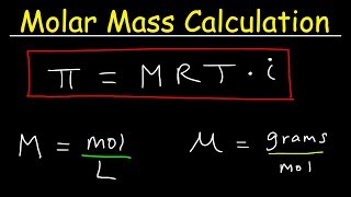 Molar Mass From Osmotic Pressure  Molarity amp Vant Hoff Factor  Chemistry Problems [upl. by Claudette]