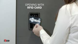 Open with RFID card  Discover the MultiReader for x1R Smart by ISEO lock for armoured doors [upl. by Hilar]