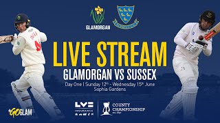 🔴 Glamorgan v Sussex  LV County Championship l Day One [upl. by Toogood]