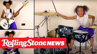 Watch 10YearOld Drummer Nandi Bushell Perform Dave Grohl Theme Song  RS News 10220 [upl. by Eeloj839]