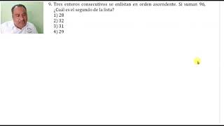 Ejercicio 91  Admisión Chapingo  Propedéutico  HABILIDAD NUMÉRICA [upl. by Attekram]